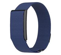 TUDIA 2-in-1 Bicep & Wristband Case Compatible with Amazfit Helio Strap [Maximum Stretch Fit up to 35cm] Adjustable & Stretchable Arm/Wrist Band with Heavy Duty Protection Case (Dark Blue)