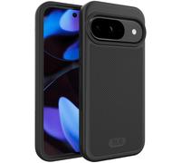 TUDIA DualShield Grip Designed for Google Pixel 9 / Pixel 9 Pro Case (2024), [MergeGrip] Military Grade Dual Layer Shockproof Slim Tough Non-Slip Heavy Duty Protective Phone Case (Black)