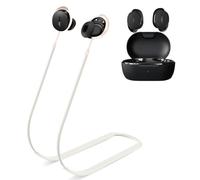 TUDIOW Anti-Lost Strap for New Bose QuietComfort Earbuds(2024) Ultra Strong Anti-Slip Sports Soft Silicone Lanyard Accessories Compatible with Bose New QuietComfort Earbuds Neck Rope Cord (off-white)