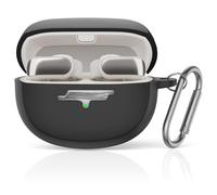 TUDIOW for New Bose Ultra Open Earbuds Case(2024), Silicone Shockproof Protective Cover for Bose Open Ear Wireless Earbuds Accessories with Carabiner (Black)