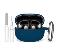 TUDIOW for SHOKZ OpenDots ONE Case, Soft Silicone Shockproof Protective Case Cover Compatible with SHOKZ OpenDots One's Earbuds Accessories with Cleaning Kit & Keychain (Dark Blue)