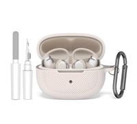 TUDIOW for SHOKZ OpenDots ONE Case, Soft Silicone Shockproof Protective Case Cover Compatible with SHOKZ OpenDots One's Earbuds Accessories with Cleaning Kit & Keychain (Gray)