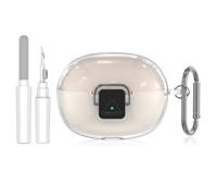 TUDIOW for SHOKZ OpenDots ONE Case, [with Lock] OpenDots ONE Case Cover Clear TPU Shockproof Protective Compatible with SHOKZ OpenDots One's Earbuds Accessories with Cleaning Kit & Keychain(Clear)