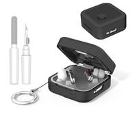 TUDIOW Portable Protective Case for Nothing Ear 3 (2025), Lightweight Silicone Cover for Nothing Ear 3 Charging Case with Carabiner & Cleaning Kit, Shockproof & Anti-Scratch (Black)