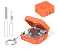 TUDIOW Portable Protective Case for Nothing Ear 3 (2025), Lightweight Silicone Cover for Nothing Ear 3 Charging Case with Carabiner & Cleaning Kit, Shockproof & Anti-Scratch (Orange)