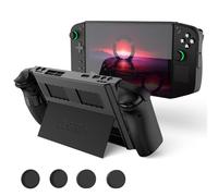 TUDIOW Protective Case for Lenovo Legion Go Gaming Handheld 2023, Shock-Absorption Anti-Scratch Non-Slip PC Protective Cover with4 Thumb Grip Caps for Lenovo Legion Go 8.8'' Accessories (Black)
