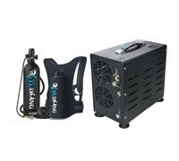 TUDIVING-2L Lung Tank | Scuba Tank | Diving Tank | Portable | Reusable | Max 3000 PSI | Support 30-45 Minutes Breath | for Diving Entertainment/Underwater Work (S700Plus A3 black UK)