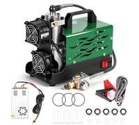 TUDIVING-Portable PCP Air Compressor | 12V DC/220V AC | Fast Inflation | Built-in Fan | Water&Oil Free | Lightweight | Easy to Carry | for Paintball/Air Rifle/Scuba Tank (TXES061)