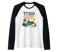 Tudo Bem! Só energia boa e o resto que se resolva! Brazilian Raglan Baseball Tee