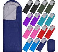 Tudomro 16 Pack Camping Sleeping Bags Bulk Adults Envelope 4 Season Cold Warm Weather Lightweight Waterproof Compact Backpacking Sleeping Bag for Travel Hiking(Classic Color)