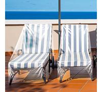 Tudomro 2 Pieces Waterproof Patio Lounge Chair Cover Heavy Duty 85L x 33W x 33H Plastic Outdoor Clear Large Furniture Covers
