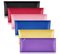 Tudomro 6 Pieces Satin Eye Pillow Case Washable Yoga Eye Pillow Cover Light Weight Removable Cover Yoga Massage Meditation Accessories, 9.8 x 4 Inches, Pillow Not Included