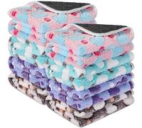 Tudomro 8 Pcs Guinea Pig Bedding Cage Liners Bulk Waterproof Blankets Small Animal Flannel Throw Bedding Absorbent Reusable Pet Pee Sleep Mat Pad Cover for Hamster Ferret (Heart,14 x 28 Inch)