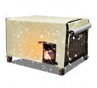 Tudomro Cat House Cover Outdoor Winter 35 x 22.5 x 19.7 Inch Dog Crate, Weatherproof Waterproof Feral House Outdoor Insulated Crate Cover for Cat Puppy and Small Pets