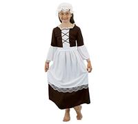 TUDOR COSTUME FOR GIRLS. TUDOR HOUSE MAID DRESS FANCY DRESS COSTUME. VICTORIAN SERVANT FANCY DRESS. WORLD BOOK DAY VILLAGER GIRL DRESS. HISTORICAL FANCY DRESS. SIZE: XLARGE
