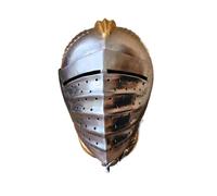 Tudor Era Henry VIII Jousting Helmet, Maximillian Fluted Armour Helm, Wearable Historical Plate Helmet