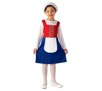 Tudor Girl Costume Medieval Lady Middle Ages Maiden Kids Book Week Fancy Dress