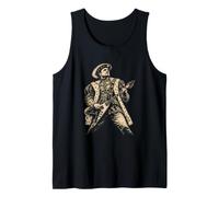 Tudor King Rock Guitarist Heavy Metal Flying V Guitar Tank Top