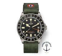 TUDOR Pelagos FXD GMT Green Fabric Strap Watch