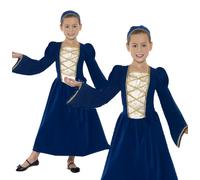 Tudor Princess Costume Girls Medieval Fancy Dress Book Day Costume Kids