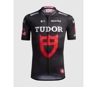 Tudor Pro Cycling Team 2026 Short Sleeve Jersey Black Red Kids - 12