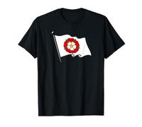 Tudor Rose Flag Pin Wavy Style Heraldic T-Shirt