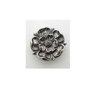 Tudor Rose Pin Badge in Fine English Pewter, Handmade