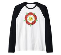 Tudor Rose Union Houses of Tudor British Heritage Art Raglan Baseball Tee