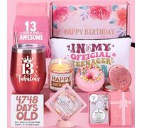 TuDou 13th Birthday Gifts for Girls, Happy 13th Birthday Hamper for Girls, 13 Year Old Girl Gifts, 13 th Birth-Day Pamper Box for Her, Best Friend, Sister, Daughter, 13 th Birthdays Presents for Girl