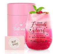 TuDou Friendship Gifts for Women, Birthday Gifts for Women Friend, Christmas Wedding Leaving Gifts for Best Friend, Sister, Bestie,Colleagues, 16 Oz Stemless Wine Glass Present