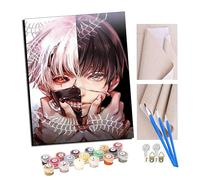 TUDOUTU Paint by Numbers Anime Boys(2) for Adults DIY Oil Painting Gift Kits Pre-Printed Canvas Art Home Decoration 16x20 inch with Frame