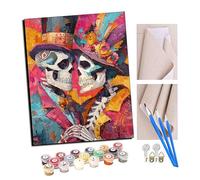 TUDOUTU Paint by Numbers for Adults Beginner Love Song of The Dead DIY Acrylic Painting by Numbers Kits with Brushes Acrylic Pigment Home Decoration Brithday Gifts 16 x 20 inch with Frame