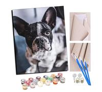 TUDOUTU Paint by Numbers for Adults Beginner pic (French Bulldog001) DIY Acrylic Painting by Numbers Kits with Brushes Acrylic Pigment Home Decoration Brithday Gifts 16 x 20 inch with Frame