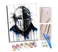 TUDOUTU Paint by Numbers Kits for Adults Armored Blues with Brushes and Acrylic Pigment DIY Digital Canvas Painting for Adults Beginner-16X20 Inch with Frame