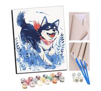 TUDOUTU Paint by Numbers Kits for Adults Blues Run Oil Paint Digital Drawing Canvas with Brushes Christmas Decorations Gifts -16 * 20 Inch with Frame