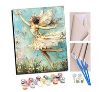 TUDOUTU Paint by Numbers Kits for Adults Butterfly Dance in The Veil DIY Oil Painting Digital Canvas Wall Art Home Decoration -16 * 20 Inch with Frame