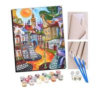 TUDOUTU Paint by Numbers Kits for Adults Children's Abstract Graffiti DIY Digital Oil Painting Gift Kits Pre-Printed Canvas Art Home Decoration -16 * 20 Inch with Frame