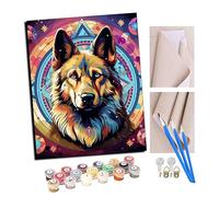 TUDOUTU Paint by Numbers Kits for Adults Fantasy Mythology German Shepherd Dog (15) DIY Oil Painting Digital Canvas Wall Art Home Decoration -16 * 20 Inch with Frame