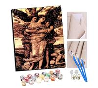 TUDOUTU Paint by Numbers Kits for Adults Guardian Angel's Blessing with Brushes and Acrylic Pigment DIY Digital Canvas Painting for Adults Beginner-16X20 Inch with Frame