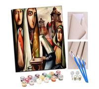 TUDOUTU Paint by Numbers Kits for Adults Holy City Fire Oil Paint Digital Drawing Canvas with Brushes Christmas Decorations Gifts -16 * 20 Inch with Frame
