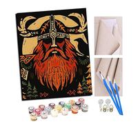 TUDOUTU Paint by Numbers Kits for Adults Red-haired God of War Oil Paint Digital Drawing Canvas with Brushes Christmas Decorations Gifts -16 * 20 Inch with Frame