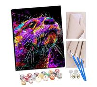 TUDOUTU Paint by Numbers Neon Otter Kits for Beginners Adults DIY Art Decor Hand Painted Painting by Numbers Creative Gift Home Decoration 16x20 inch with Frame