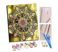 TUDOUTU Paints by Numbers for Adult Art Religion Mandala with Brushes and Acrylic Pigment DIY Beginner Canvas Painting for Adults Oil Painting Gift Kits 16x20 inch with Frame