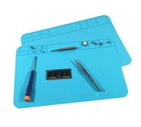 Tueascallk 2 Packs 11.8"(L) x 8"(W) 932℉ (500℃) High-Temperature Resistant Electronic Soldering Station Silicone Mat, Work Mat for Electronic Soldering, Mobile Phone Repair and Watch Restoration
