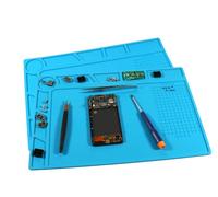 Tueascallk 2 Packs 13.3"(L) x 9"(W) 932℉ (500℃) High-Temperature Resistant Electronic Soldering Station Silicone Mat, Work Mat for Electronic Soldering, Mobile Phone Repair and Watch Restoration