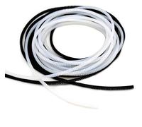 Tueascallk Flexible Sharp and Rough Edge Trim Protector, Push-in Edge Shield for Steel Panels, Wood Panels, Glass and Plastic Panels, Fits 0.07"-0.085" Thickness Edge, Black, White, 32'