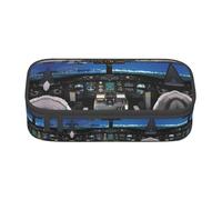 Tuehbsvo Airplane Cockpit Large Capacity Pencil Case Zipper Pencil Case for School Office Students Teenage Women Men Gifts