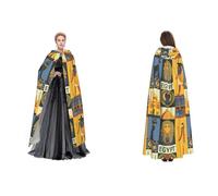 Tuehbsvo Ancient Egypt Tribe Series Halloween Hooded Cape Witch Cosplay Accessories Adult/Kids Fancy Dress Costume For Masquerade, Halloween, Family Party
