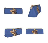 Tuehbsvo Beaver Working Leather Pencil Case with Zip for Men, Women, Girls, Boys Professionals Perfect Size Pouch for Stationery & Art Utensils