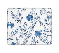 Tuehbsvo Blue Flower Floral Pattern Roses Mouse Pad, Mice Pad With Non-Slip Rubber Base, Mouse Mats For Computers